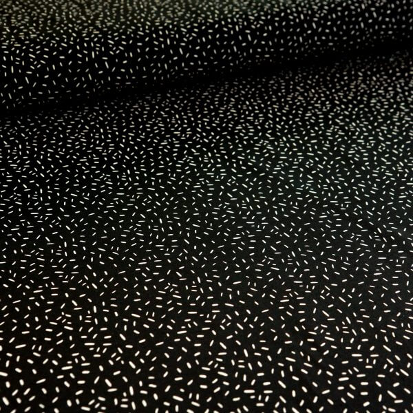 Jersey "confetti" schwarz - Reststück 60 cm