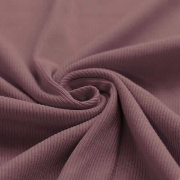 Rippenjersey Mauve - Reststück 78 cm
