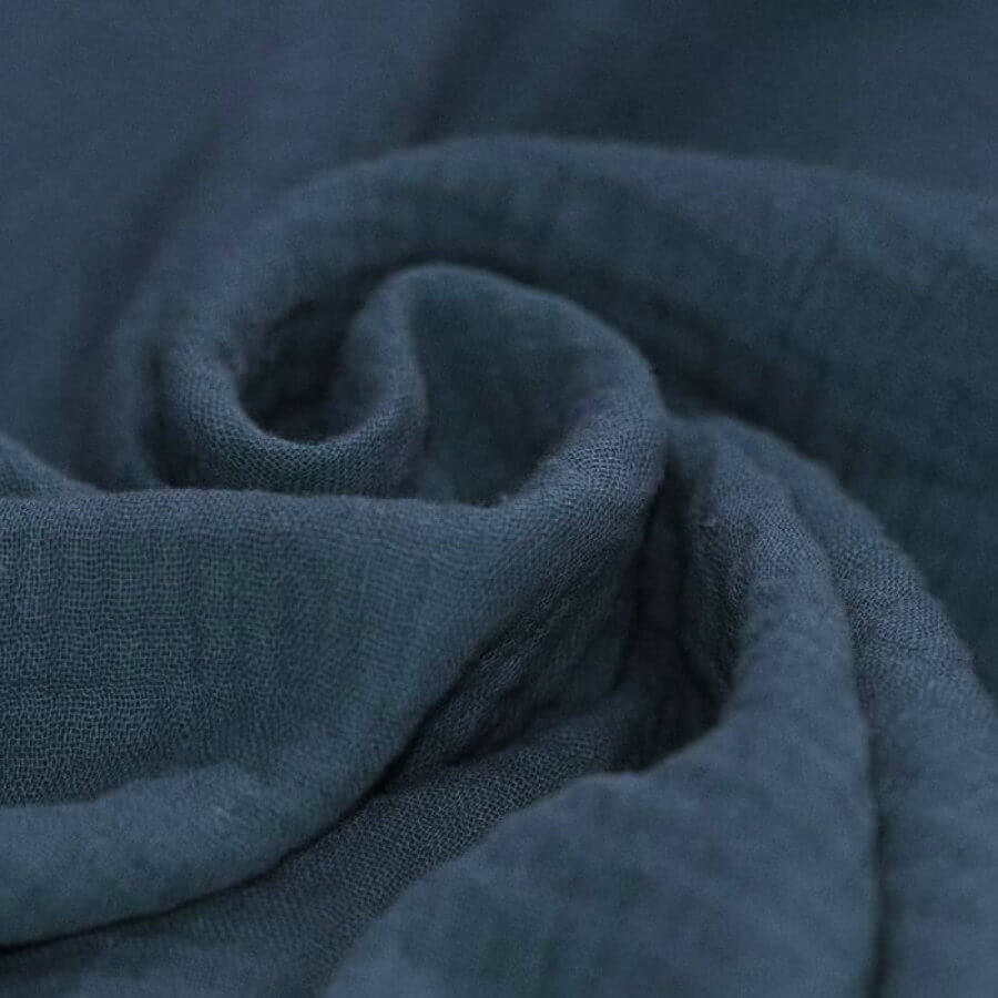 Musselin Jeansblau