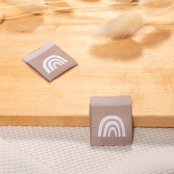 Weblabel Regenbogen Beige