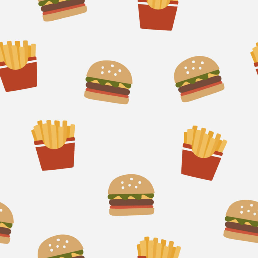 Fries to my Burger Jersey - Reststück 70 cm