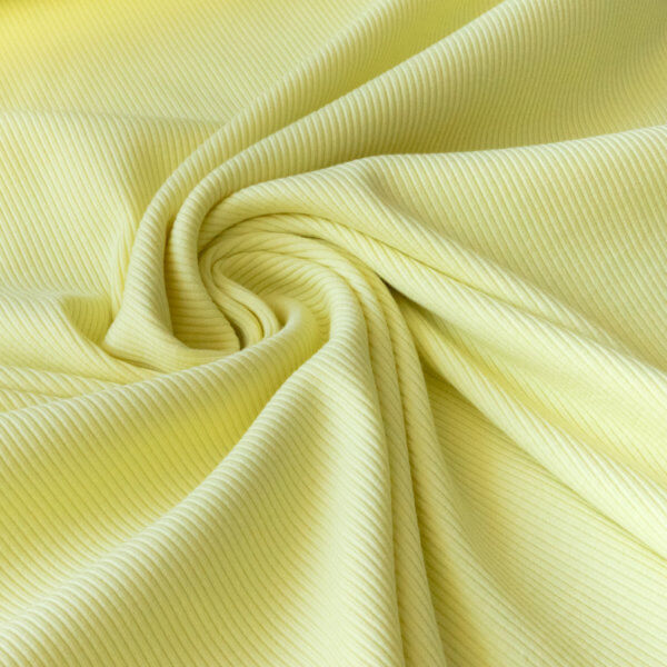 Rippenjersey Pastellgelb