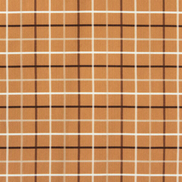 Grid mehrfarbig Camel Rippenjersey