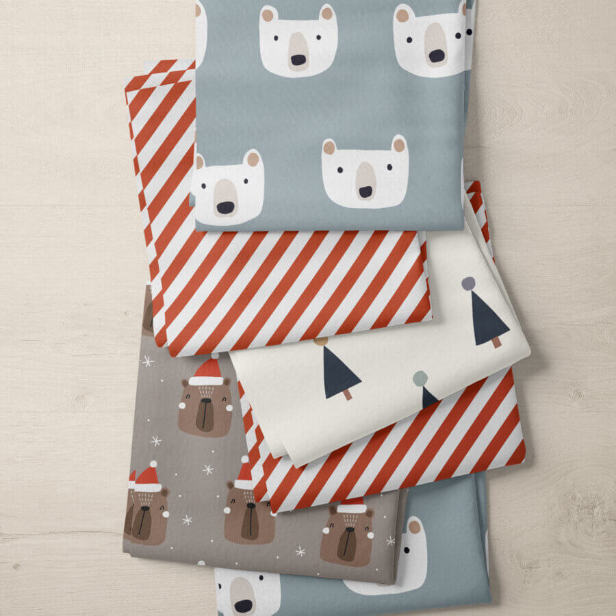 Winter Woods French Terry - Reststück 76-85 cm – Bild 2